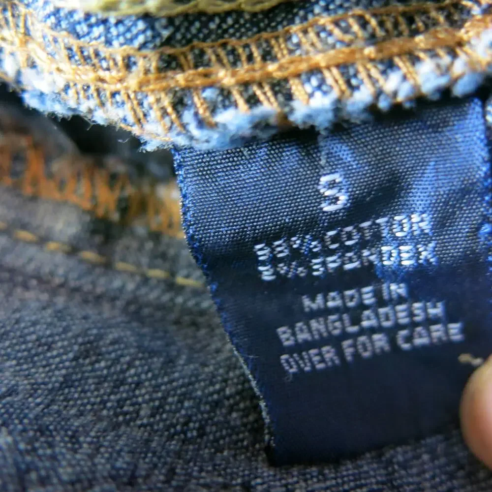 AMETHYST JEANS Denim Jean Vest Size S* Embroidery Distressed Blue Boho Casual
